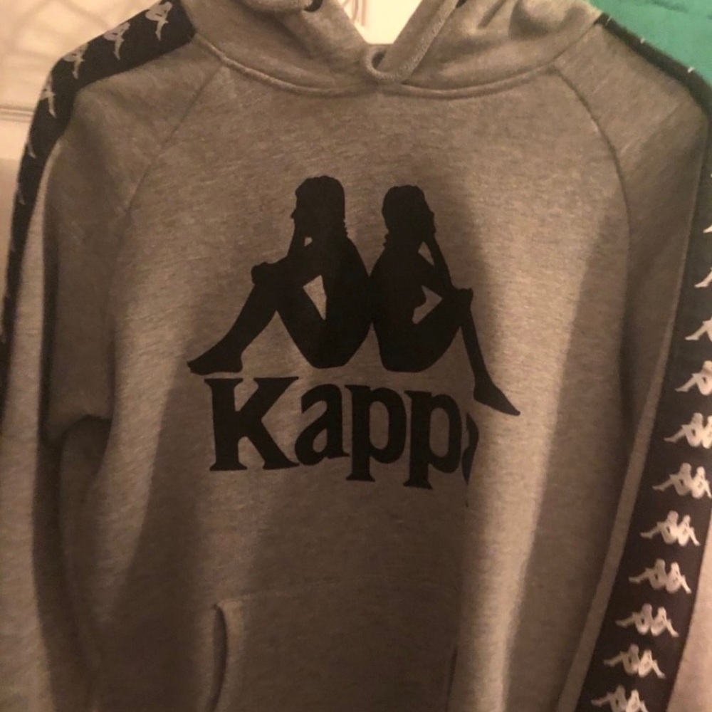 Kappa Hoodie Grey Medium in Men